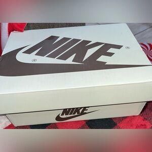 Nike White and Brown Shoe Box